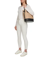 Calvin Klein Ash Whip-Stitch Tote with Magnetic Closure
