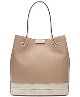 Calvin Klein Ash Whip-Stitch Tote with Magnetic Closure
