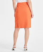 Kasper Women's Textured Side-Zip Pencil Skirt