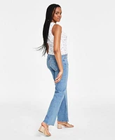 Levis Shane Tie Neck Top Ripped Bellbottom Jeans