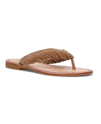 Frye Women's Ava Fringe Thong Flat Sandals