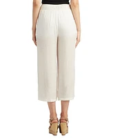 Bcx Juniors' Ruched-Front Wide-Leg Pull-On Cropped Pants