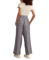 Lucky Brand Women's Belted Paperbag-Waist Wide-Leg Pants