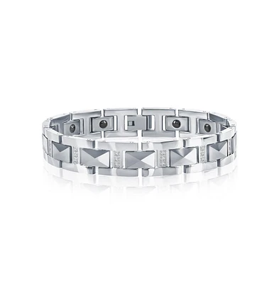 Metallo Cz Magnetic Tungsten Bracelet