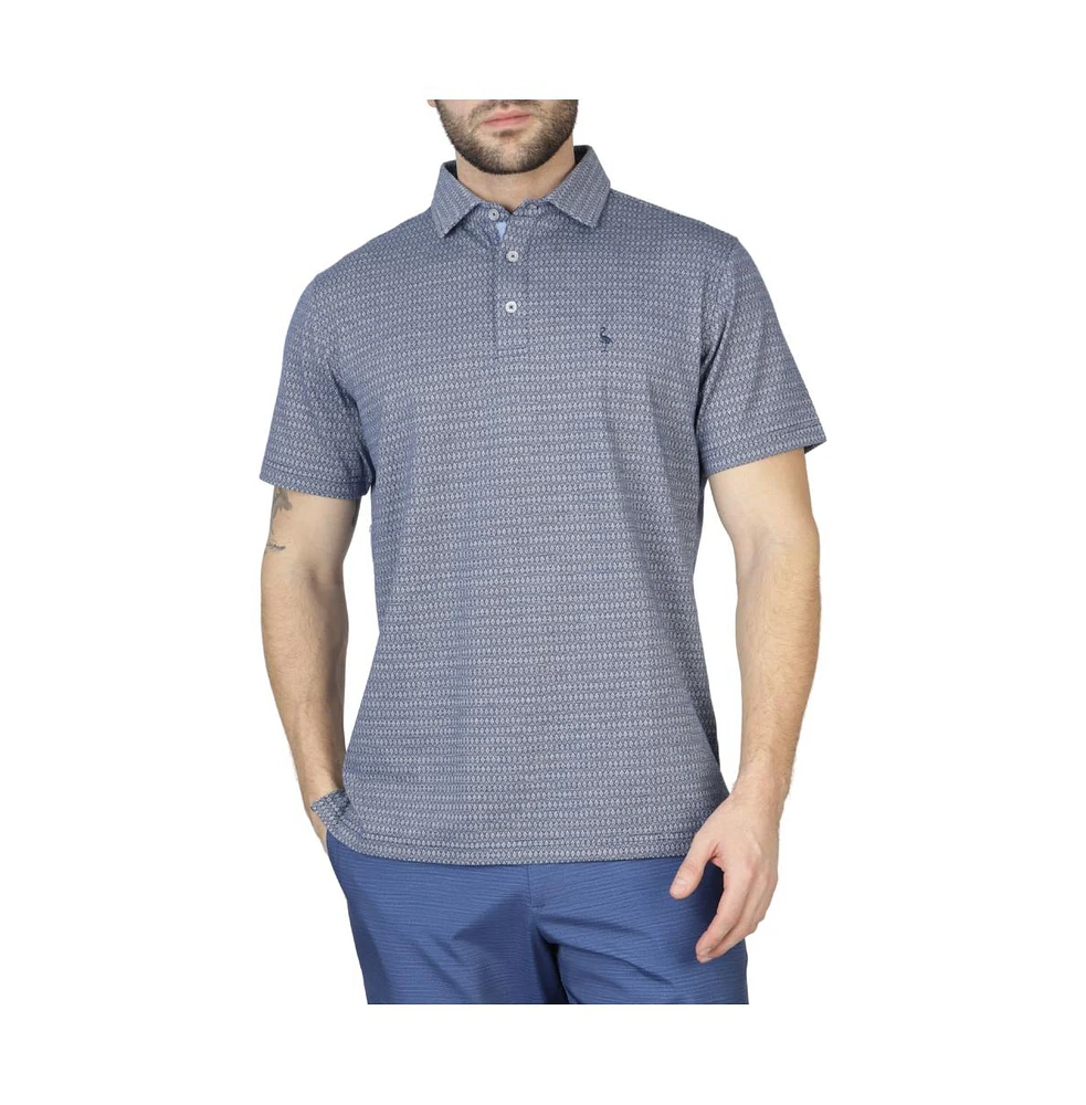 Tailorbyrd Men's Diamond Jacquard Polo Shirt