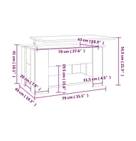 Coffee Table Sonoma Oak 31.1"x19.3"x16.1" Engineered Wood