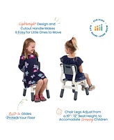 ECR4Kids Classroom Adjustable Chair, Grassy Green, 2-Pack