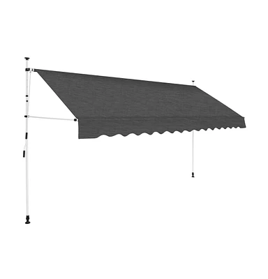 Manual Retractable Awning 137.8" Anthracite
