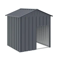 Dog House with Roof Anthracite 46.1"x40.6"x48.4" Galvanized Steel