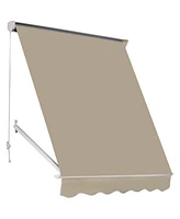 Window Awning Manual Retractable Outdoor Patio Canopy Sun Shade Shelter Drop Arm