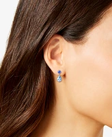 Giani Bernini Blue Cubic Zirconia Pear Drop Earrings in Sterling Silver, Created for Macy's