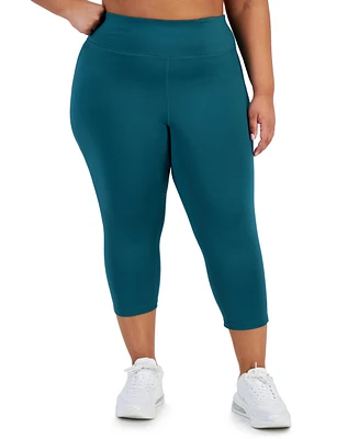 Id Ideology Plus Women's Solid 7/8 Cropped Leggings, Created for Macy's