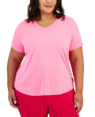 Id Ideology Plus 3-Pk. Solid Short-Sleeve Top, Created for Macy's