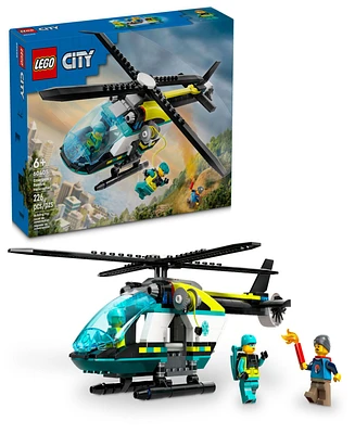 Lego City Emergency Rescue Helicopter Building Kit 60405, 226 Pieces