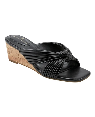Bandolino Women's Sassier Knot Detail Strappy Wedge Sandals