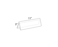 Azar Displays Two Sided Tent Style Clear Acrylic Sign Holder and Nameplate, Size: 11" W x 3" H on each side, 10-Pack