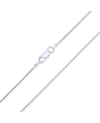 Flexible Strong 2MM .925 Sterling Silver Magic 8-Sided Snake Chain Necklace for Women and Men Inch