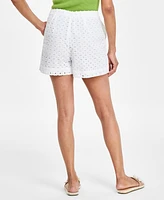 I.n.c. International Concepts Women's Eyelet High-Rise Shorts