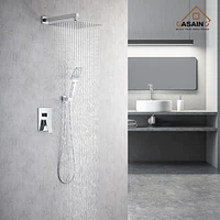 Casainc 12 Inch High Pressure Square Shower System with Anti-scald Valve