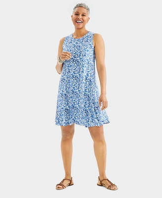 Style & Co Women's Printed Sleeveless Knit Flip-Flop Dress, Created for Macy's