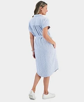 Style & Co Women's Cotton Gauze Short-Sleeve Shirt Dress, Created for Macy's