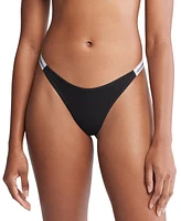 Calvin Klein Women's Modern Logo Dipped String Thong Underwear QD5157