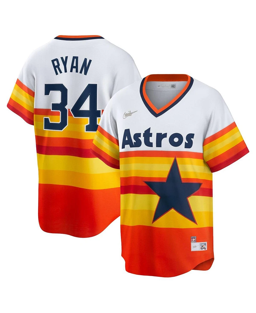 Men's Nike Nolan Ryan White Houston Astros Home Cooperstown Collection Player Jersey