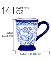 Certified International Veranda Set of 4 Mugs, 14 oz, Service For 4