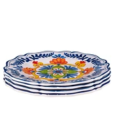 Certified International Flores Set of 4 Salad Plate 9", Service For 4