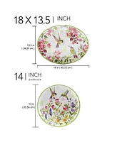 Certified International Hummingbirds 2 Pc Platter Set, Service For 2