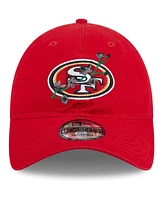 Women's New Era Scarlet San Francisco 49ers Gameday Flower 9TWENTY Adjustable Hat