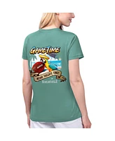 Women's Margaritaville Green Philadelphia Eagles Game Time V-Neck T-shirt