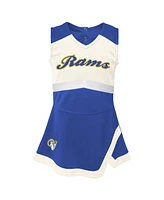 Girls Toddler Royal Los Angeles Rams Cheer Captain Dress with Bloomers
