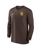 Men's Nike Brown San Diego Padres Authentic Collection Game Time Performance Quarter-Zip Top