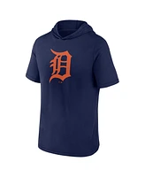 Men's Fanatics Navy Detroit Tigers Short Sleeve Hoodie T-shirt