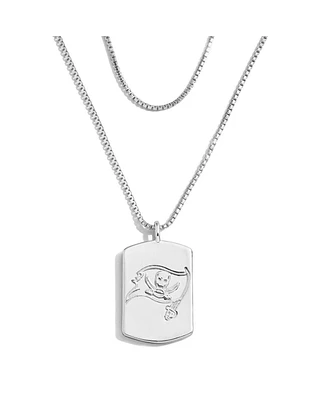 Women's Wear by Erin Andrews x Baublebar Tampa Bay Buccaneers Silver Dog Tag Necklace - Silver