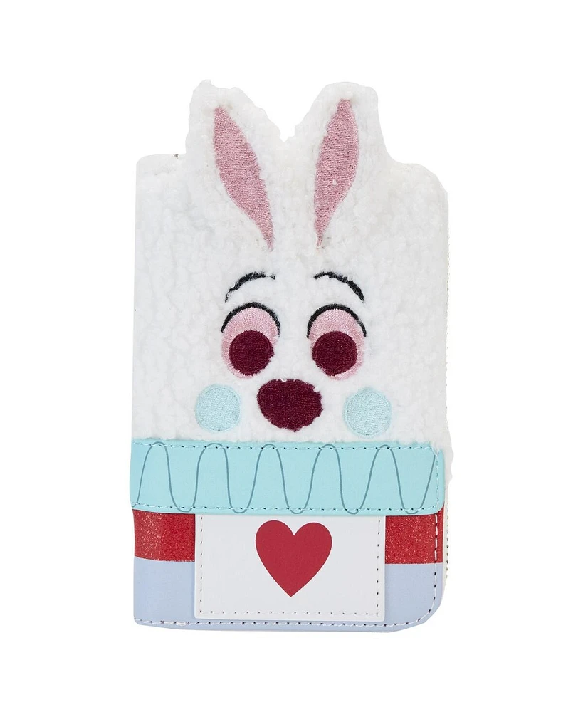 Men's and Women's Loungefly Alice in Wonderland White Rabbit Cosplay Zip-Around Wallet