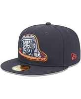 Men's New Era Navy Bowling Green Hot Rods Theme Nights Sinkholes 59FIFTY Fitted Hat