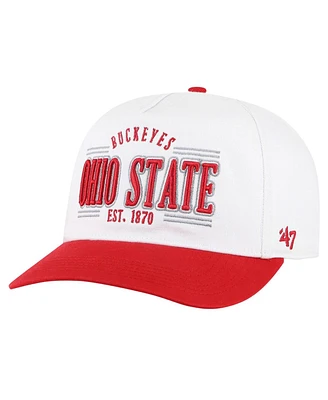 Men's '47 Brand White Ohio State Buckeyes Streamline Hitch Adjustable Hat