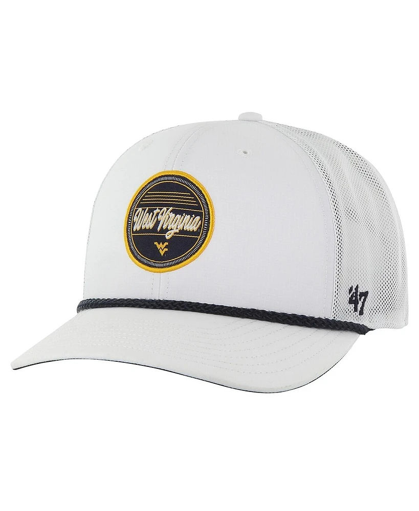 Men's '47 Brand White West Virginia Mountaineers Fairway Trucker Adjustable Hat