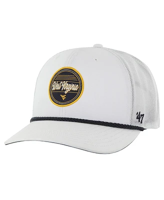 Men's '47 Brand White West Virginia Mountaineers Fairway Trucker Adjustable Hat