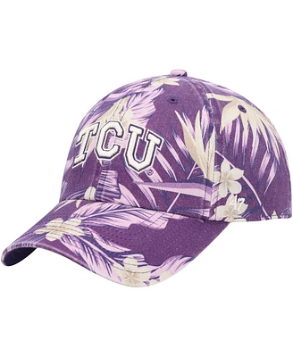 Men's '47 Brand Purple Tcu Horned Frogs Tropicalia Clean Up Adjustable Hat