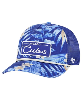 Men's '47 Brand Royal Chicago Cubs Tropicalia Trucker Hitch Adjustable Hat