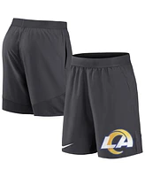 Men's Nike Anthracite Los Angeles Rams Stretch Performance Shorts