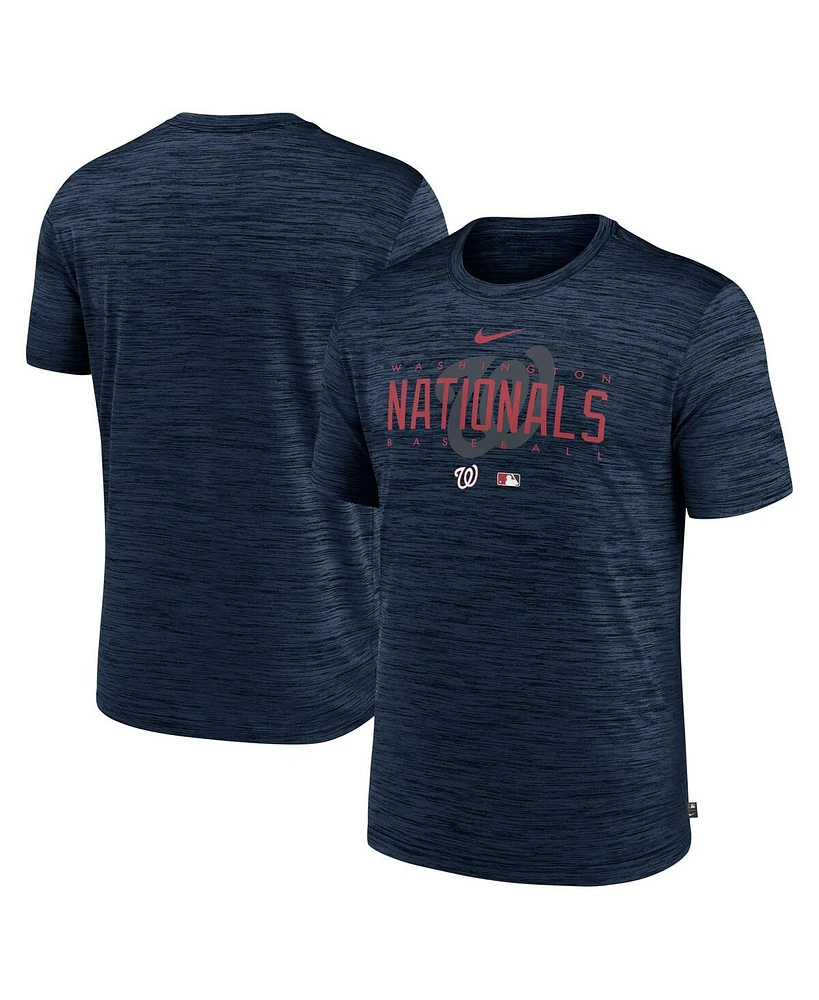 Men's Nike Navy Washington Nationals Authentic Collection Velocity Performance Practice T-shirt