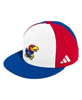 Men's adidas White Kansas Jayhawks On-Field Baseball Fitted Hat
