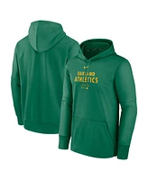 Men's Nike Green Oakland Athletics Authentic Collection Practice Performance Pullover Hoodie