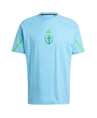Men's adidas Blue Seattle Sounders Fc 2024 Travel Raglan T-shirt