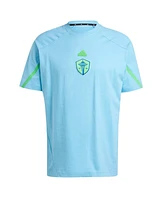 Men's adidas Blue Seattle Sounders Fc 2024 Travel Raglan T-shirt