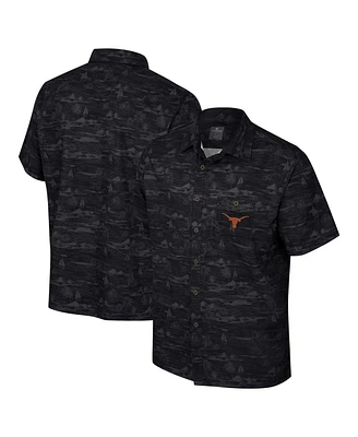 Men's Colosseum Black Texas Longhorns Ozark Button-Up Shirt
